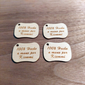 Etiquetas Madera Rectángulo 1