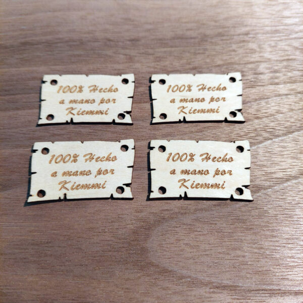 Etiquetas de pergaminho de madeira personalizadas