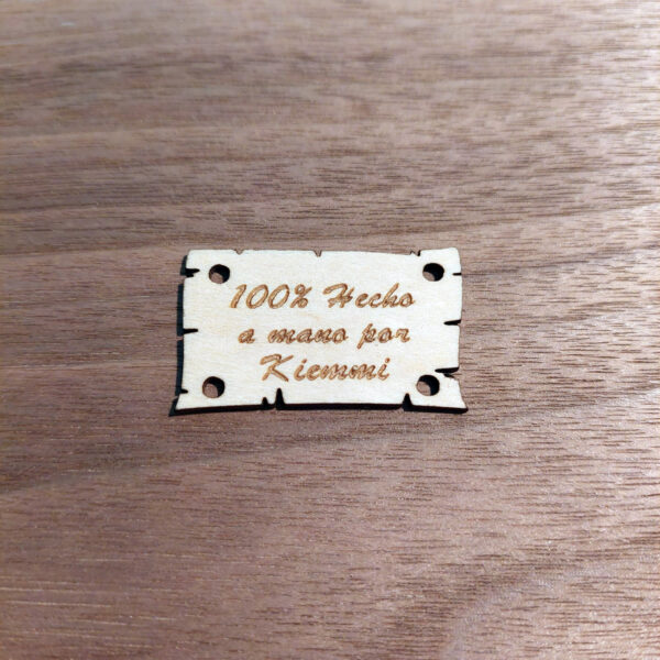 Etiquetas de pergaminho de madeira personalizadas