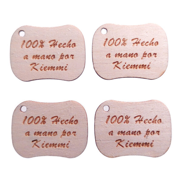 Rektangulära träetiketter 1