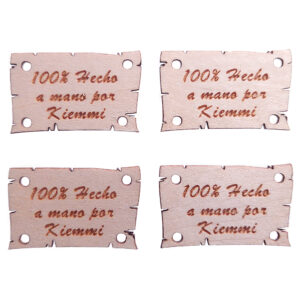Étiquettes personnalisées en bois de parchemin