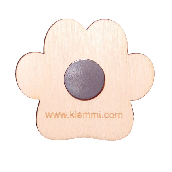 Imán para nevera de madera en forma huella de perro / gato hecho a mano - Bild 3