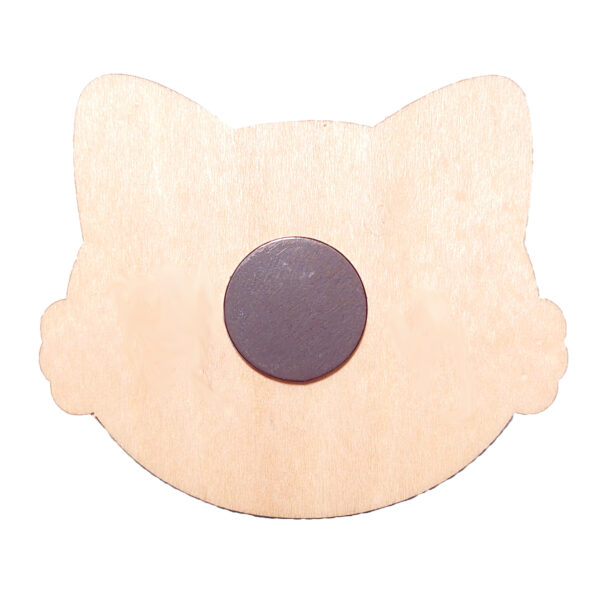 Imán para nevera de madera en forma de gato - Bild 3