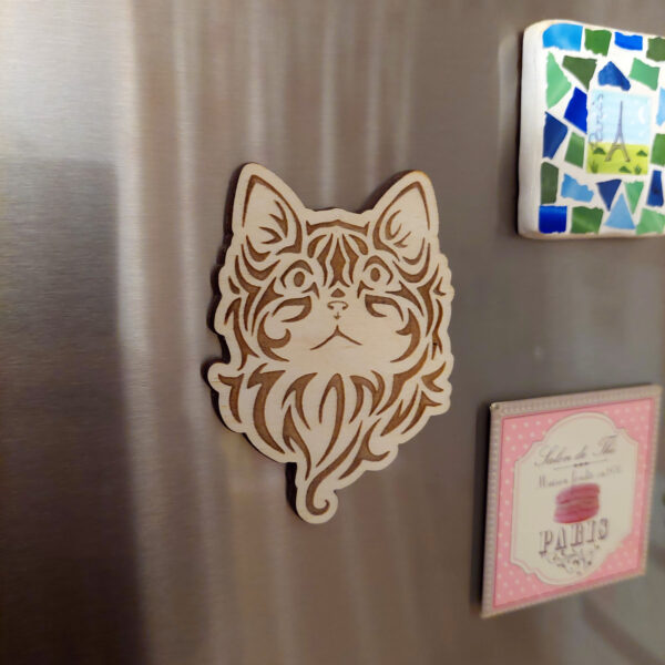 Imanes de nevera de madera hechos a mano en forma de gatos - Bild 10
