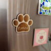 Dog / cat paw print fridge magnet