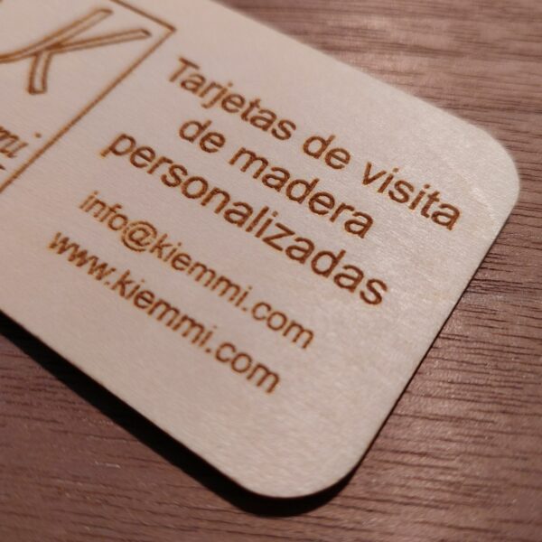 Tarjetas de visita de madera personalizadas - Bild 6