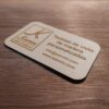 carte de vizita din lemn