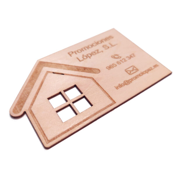 Tarjetas de visita de madera personalizadas - Bild 2