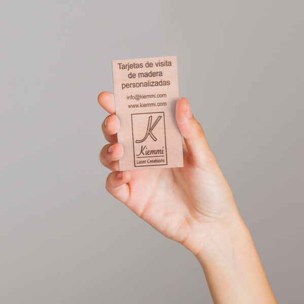 Tarjetas de visita de madera personalizadas - Bild 4