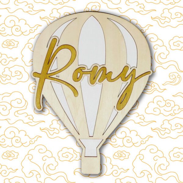 Globo de madera con nombre personalizado para decoración de habitación de tu bebe - Imagem 3