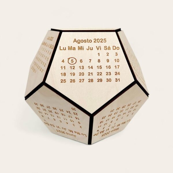 2025 Dodekaederformad träkalender