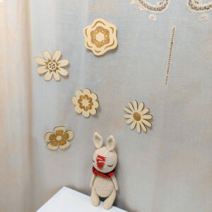 Wooden flowers for wall decoration