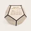 2027 3D-skrivbordskalender av trä