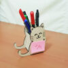 Portaboligrafos en forma de gato