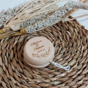 Yoyó ecológico de madera natural personalizado