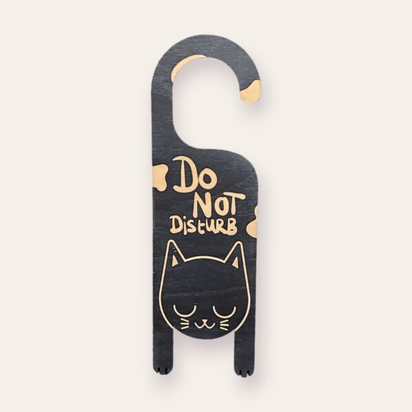 Placa de porta para gatos "Não perturbe"
