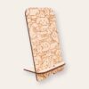 Wooden mobile phone holder with animals