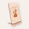 Wooden mobile stand with cats