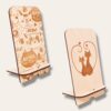 Wooden mobile stand with cats