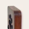 Lampara led de madera en forma de huella de perro / gato