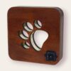 Lampara led de madera en forma de huella de perro / gato