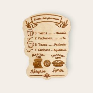 Wooden fridge magnets recipe from regular precursor - English