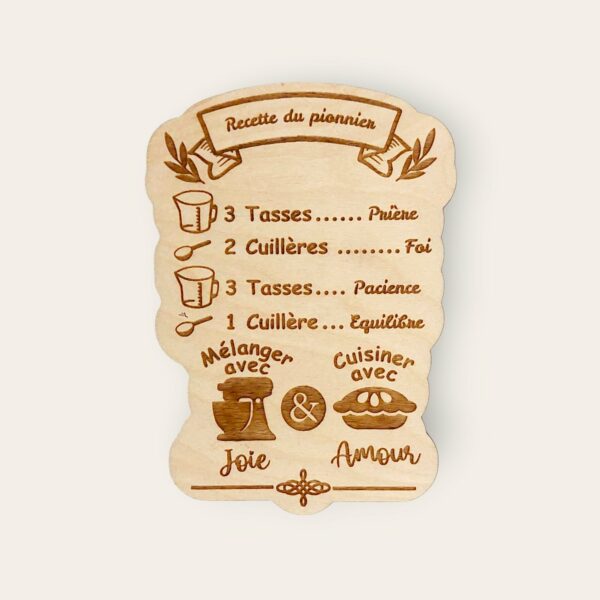 Imanes de nevera de madera receta del precursor regular - Frances