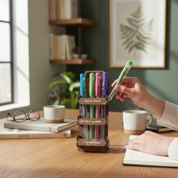 Trä JW litteraturvagn