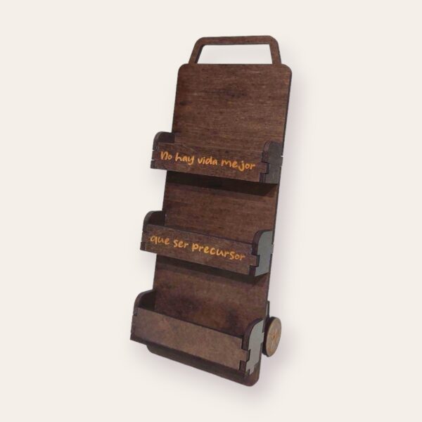 Carro de literatura JW de madera