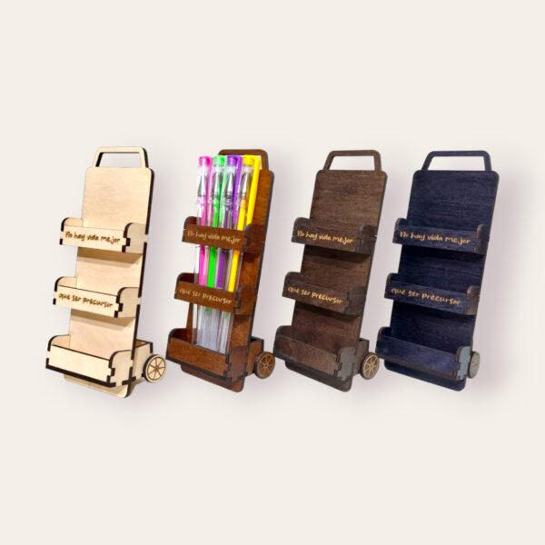 Carro de literatura JW de madera