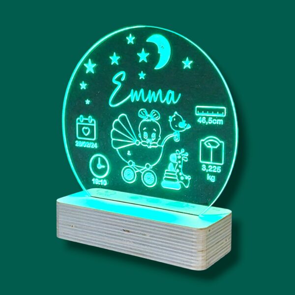 Flerfärgad LED-lampa Natilicio Metakrylat