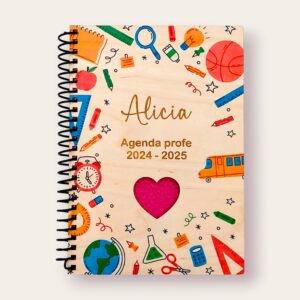 Agenda personnalisé en bois 2025