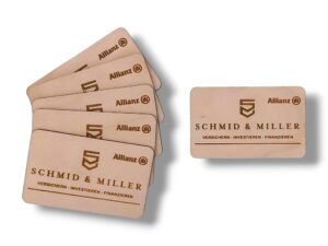 Cartes de visite en bois