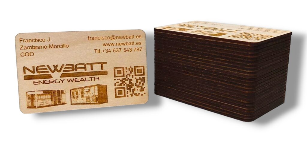 Cartes de visite en bois