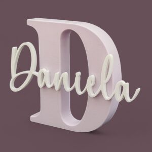 Lettera 3D a colori personalizzata con nome