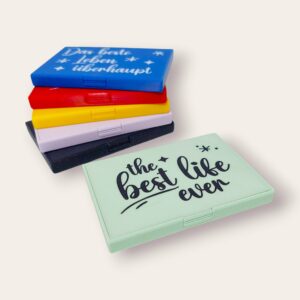 Porte-carte personnalisable pour les cartes de contact JW