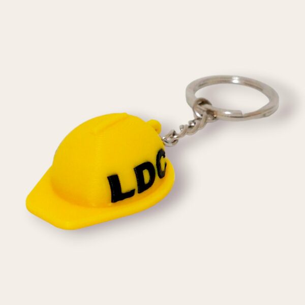 Llavero 3D en forma de casco de construcción LDC - LDC Gift - Imagen 3