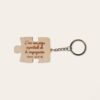 Personalized Wooden Puzzle Piece Keychain - Right Piece
