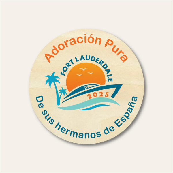 Chapa personalizada Asamblea Especial 2025 - Culto Puro - JW - Estados Unidos - Fort Lauderdale