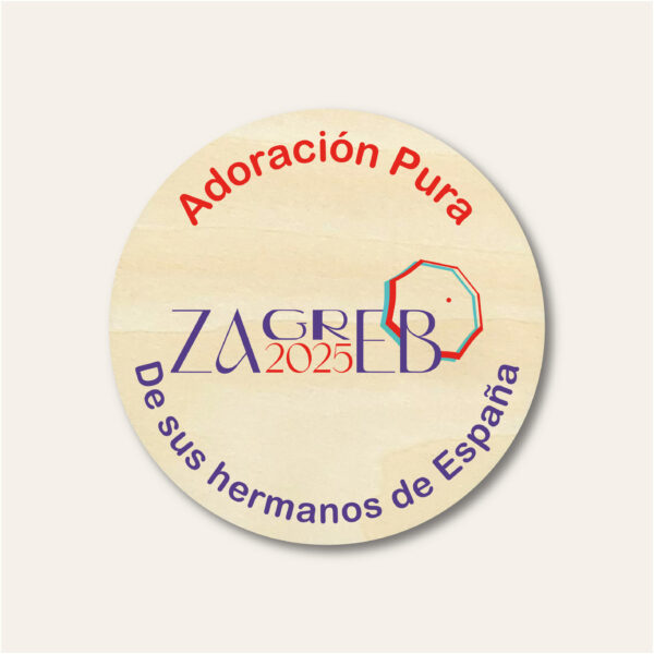 Chapa personalizada Asamblea Especial 2025 - Culto Puro - JW - Croacia - Zagreb