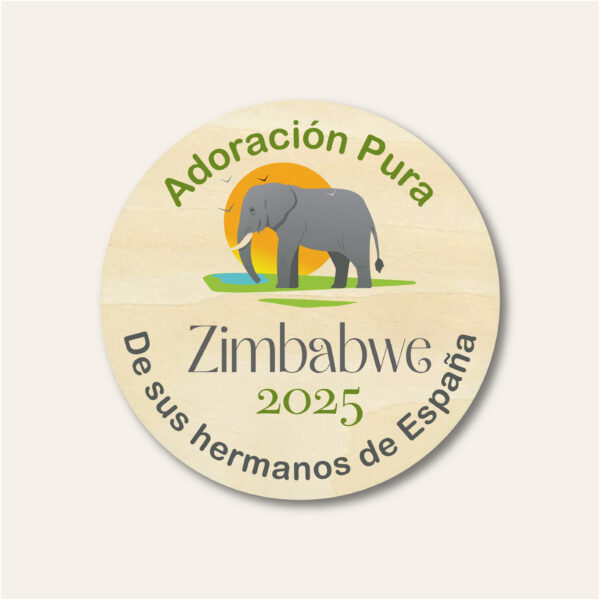 Chapa personalizada Asamblea Especial 2025 - Culto Puro - JW - Zimbabue - Hararé