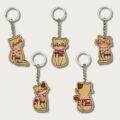 Colección de llaveros de madera de gatos