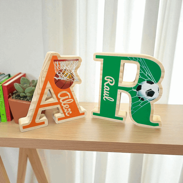 Letras decorativas 3D de madera