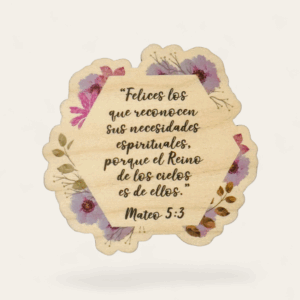 Forma de Biblia - Texto del Año 2026 - Mateo 5:3 - Hexagonal