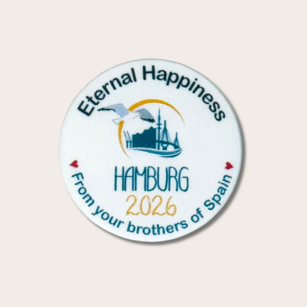 Personalized badge International Assembly 2026 - Happily Ever After - JW - Hamburg - Germany