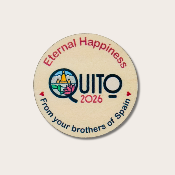 Magnet / Iman de madera Asamblea Internacional 2026 - Felices para siempre - JW - Quito - Ecuador