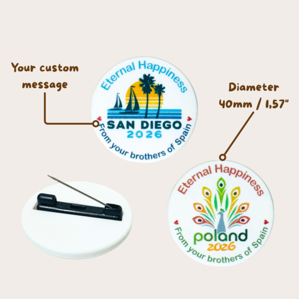 Personalized badges International Assembly 2026 - Happily Ever After - JW